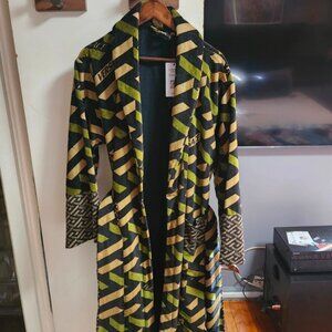VERSACE I Love Baroque Green Greca Bathrobe M